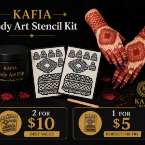 KAFIA Body Art Stencil Kit for Mehndi and Henna Designs