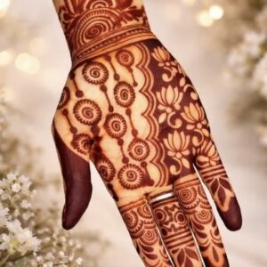 Kafia Stencil 04 temporary henna body art stencil